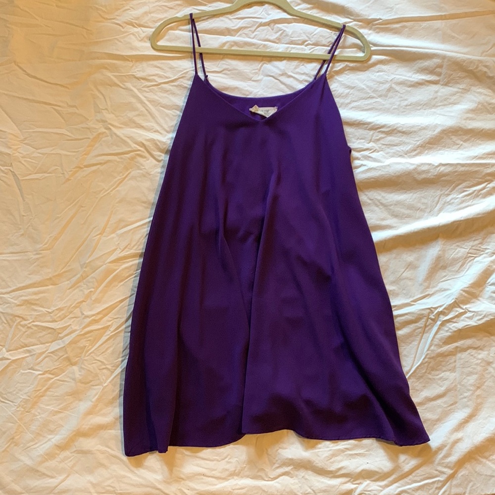 Purple spaghetti strap dress